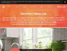 Tablet Screenshot of electroluxdesignlab.com